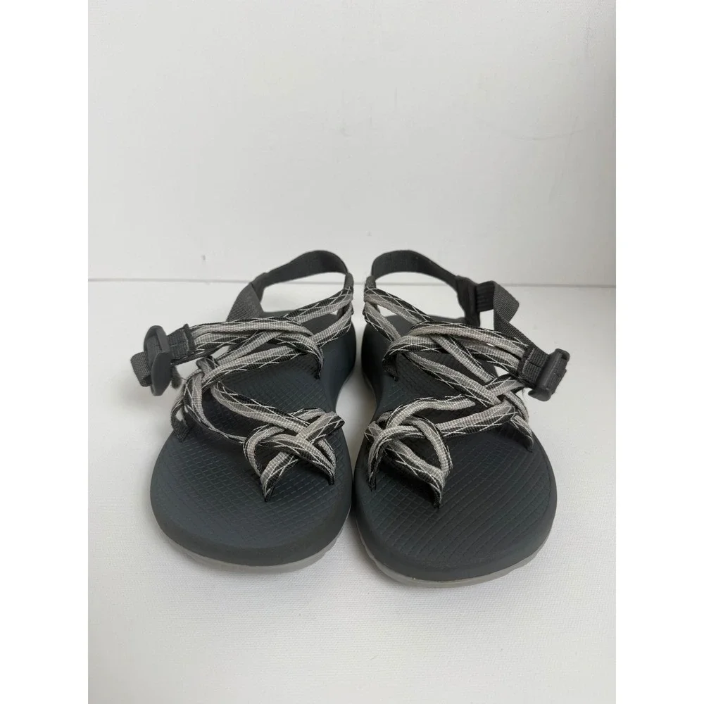 Chaco Z Cloud 2 Womens Sandals Gray Black Strappy Toe Loop Sport Shoes Size 7 7